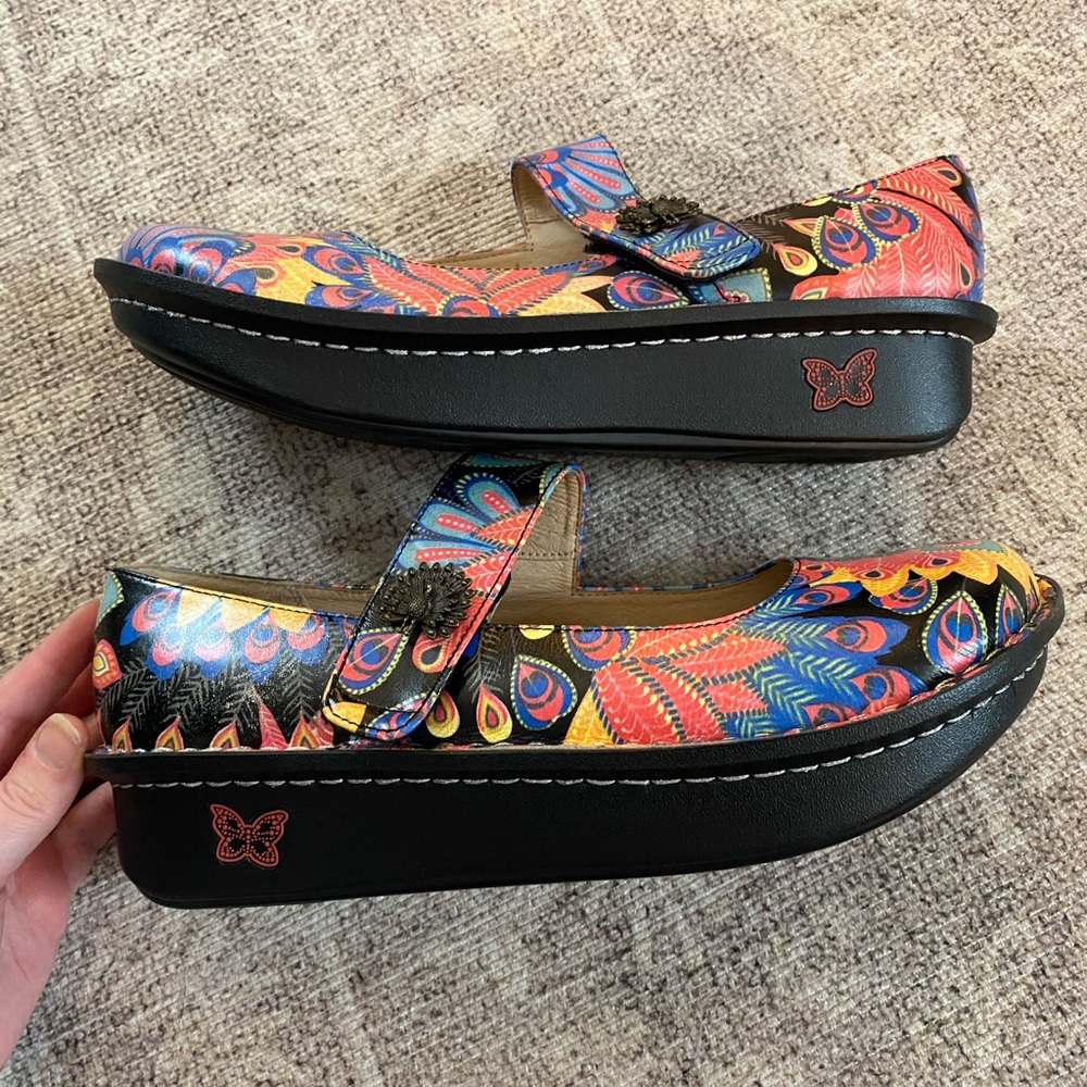 Alegria Paloma In Bloom Mary Jane shoes in multicolor floral size EU40/ US 9.5 - Picture 4 of 5